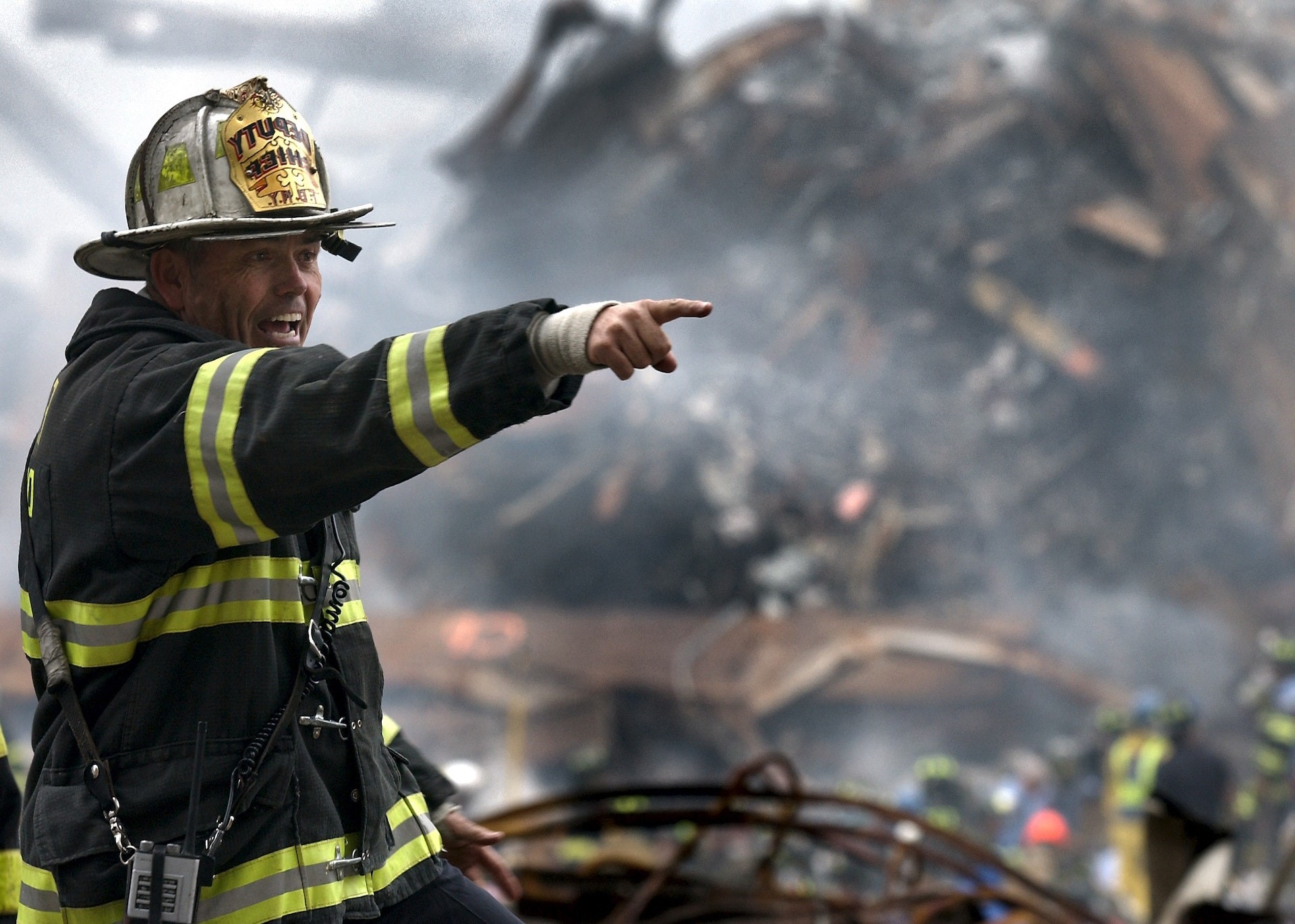 Fire Department Fighting a Fire